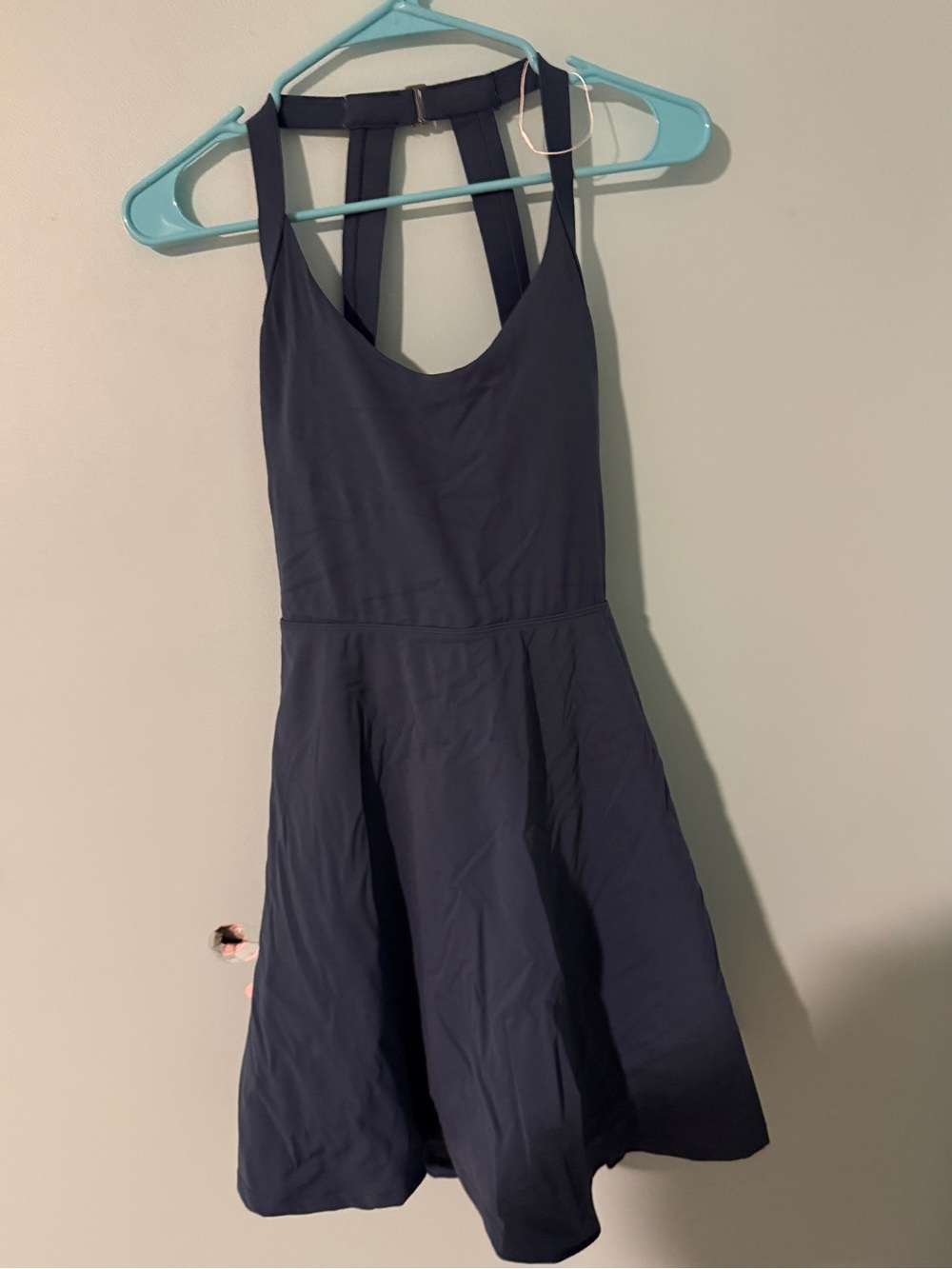 Sleeveless Navy One-Piece Dress with Strappy Back